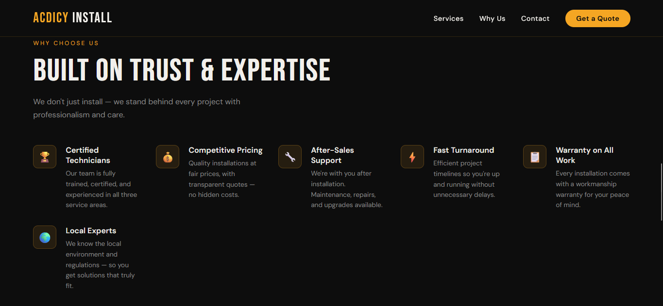 Acdicy website second preview